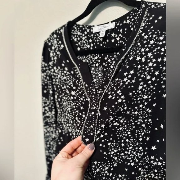 Sam Edelman Star Blouse Embellished Rhinestones & Bell Sleeve MEDIUM NEW - Picture 8 of 16